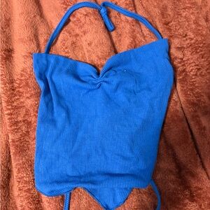 Blue Halter Top